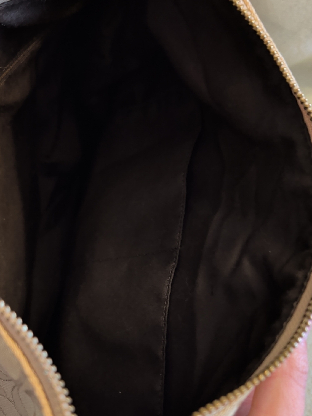 Coach Beige Signature Jacquard Shoulder Bag - Picture 6 of 7